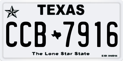 TX license plate CCB7916