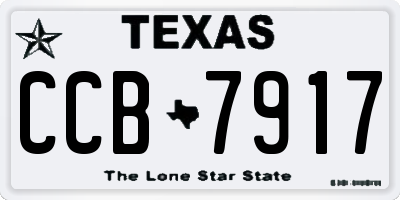 TX license plate CCB7917