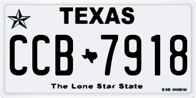 TX license plate CCB7918
