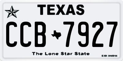 TX license plate CCB7927
