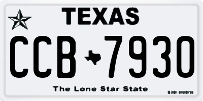 TX license plate CCB7930