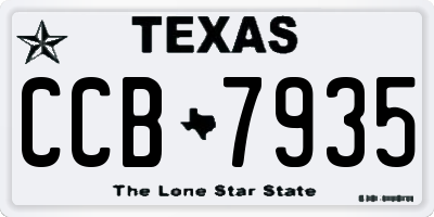 TX license plate CCB7935