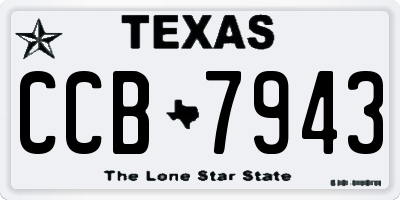 TX license plate CCB7943
