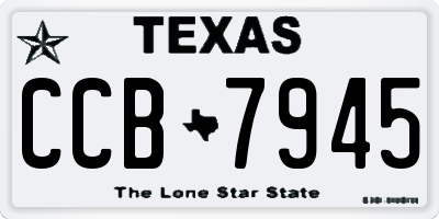 TX license plate CCB7945