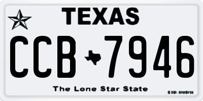 TX license plate CCB7946