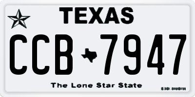 TX license plate CCB7947
