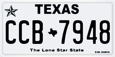 TX license plate CCB7948