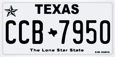 TX license plate CCB7950
