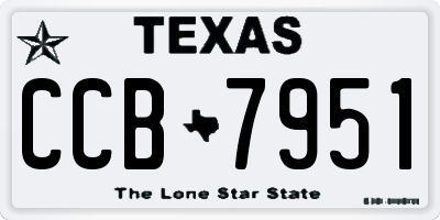 TX license plate CCB7951