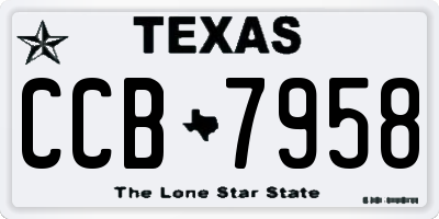 TX license plate CCB7958