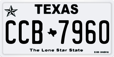 TX license plate CCB7960