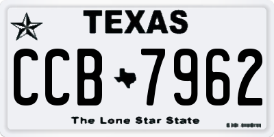 TX license plate CCB7962