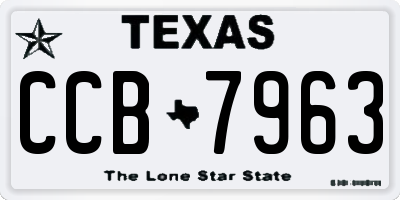 TX license plate CCB7963