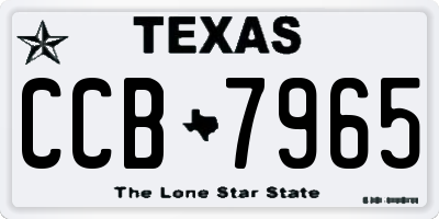 TX license plate CCB7965
