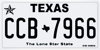 TX license plate CCB7966