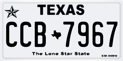 TX license plate CCB7967