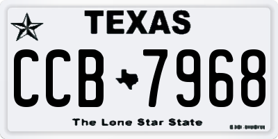 TX license plate CCB7968