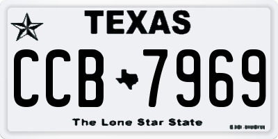 TX license plate CCB7969