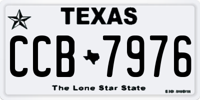TX license plate CCB7976