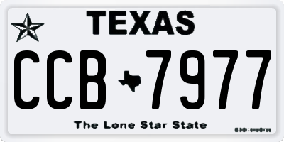TX license plate CCB7977