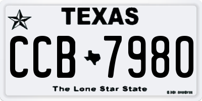 TX license plate CCB7980