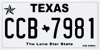 TX license plate CCB7981