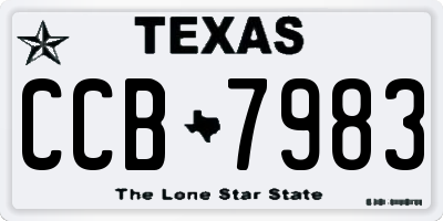 TX license plate CCB7983