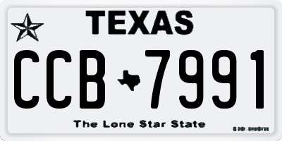 TX license plate CCB7991