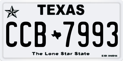 TX license plate CCB7993