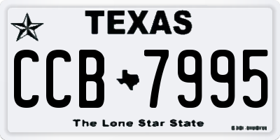 TX license plate CCB7995