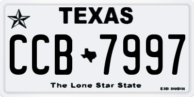 TX license plate CCB7997