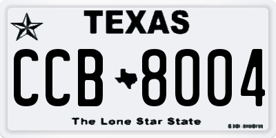 TX license plate CCB8004
