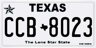 TX license plate CCB8023