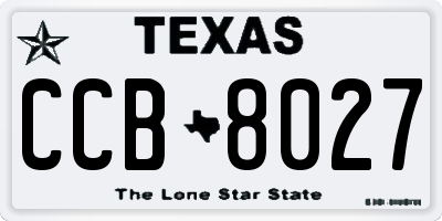 TX license plate CCB8027