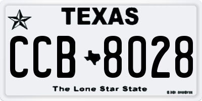 TX license plate CCB8028