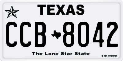 TX license plate CCB8042