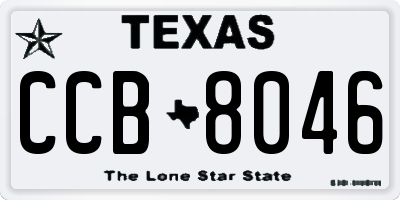 TX license plate CCB8046