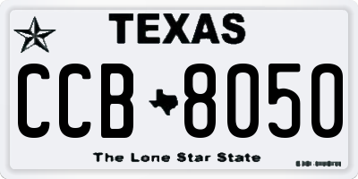 TX license plate CCB8050