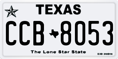 TX license plate CCB8053