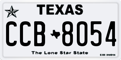 TX license plate CCB8054