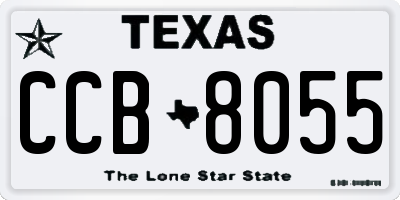 TX license plate CCB8055