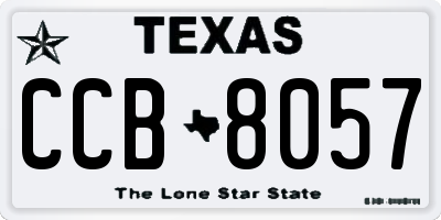 TX license plate CCB8057
