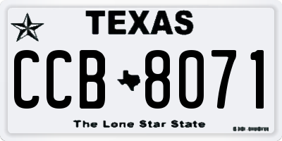 TX license plate CCB8071
