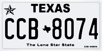TX license plate CCB8074