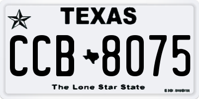 TX license plate CCB8075