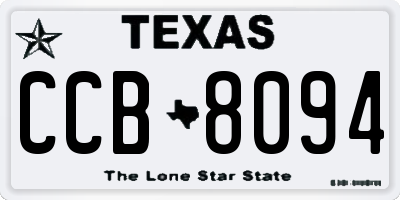 TX license plate CCB8094