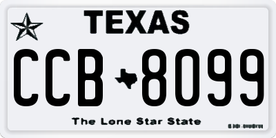 TX license plate CCB8099