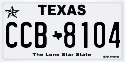 TX license plate CCB8104