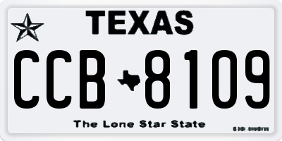 TX license plate CCB8109