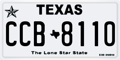 TX license plate CCB8110